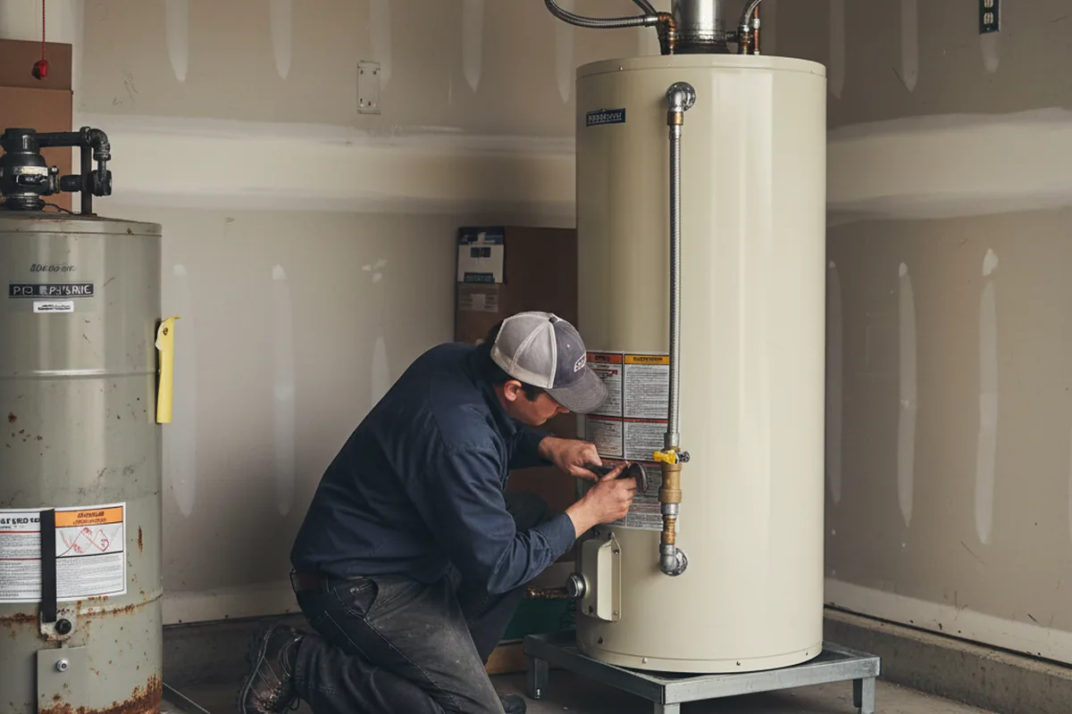 Water heater and shutoff valve replacement in Williamsburg